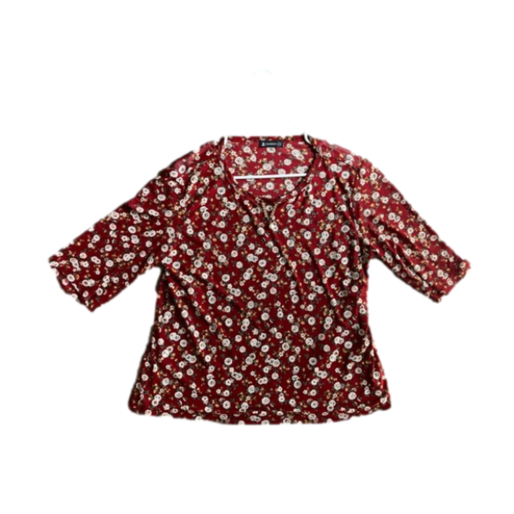 Floral 3/4 Sleeve light Shirt L/XL